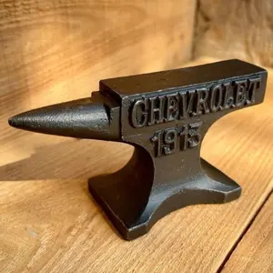 Chevrolet 1913 Cast Iron Anvil With Antique Vintage Handcrafted Finish