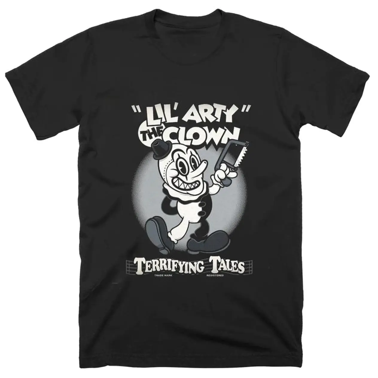 Art the Clown Lil'Arty The Clown Graphic Tee, Terrifying Tales Halloween T-shirt, New Scary Movie Terrifier T-Shirt, Cotton Cotton