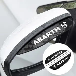 Abarth Car Rearview Mirror Rain Eyebrow, Personalized Anti-Fog Accessory, Creative Modification Kit, Convenient Rainproof Protection Cover