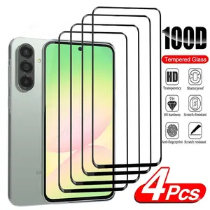 4 Pack Tempered Glass Screen Protector for Samsung Galaxy A56 A36 A26 A16 5g Full Coverage Anti-Scratch Film Durable Protection