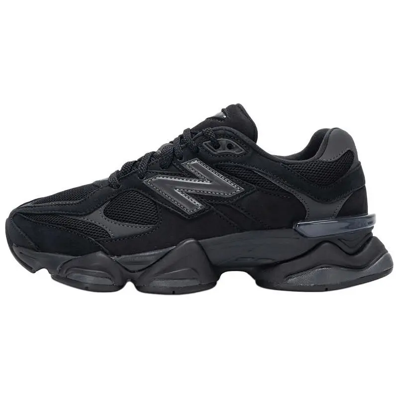 NEW BALANCE 9060 'Black Cat' Sporty Low Top Unisex Casual Trainer Shoes, True-to-Size Athletic Sneaker, Athletic Sneaker Footwear, Us M 10, Solid, Walking Shoes, Runner, Lace-Up, True Size Fit