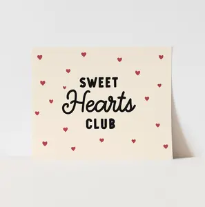 {Neutral} Sweet Hearts Club Art Print