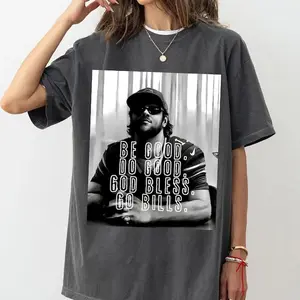 Men's Classic Fitted Cotton T-Shirt - Vintage Buffalo Round Neck Casual Streetwear for Josh Allen Football Fans