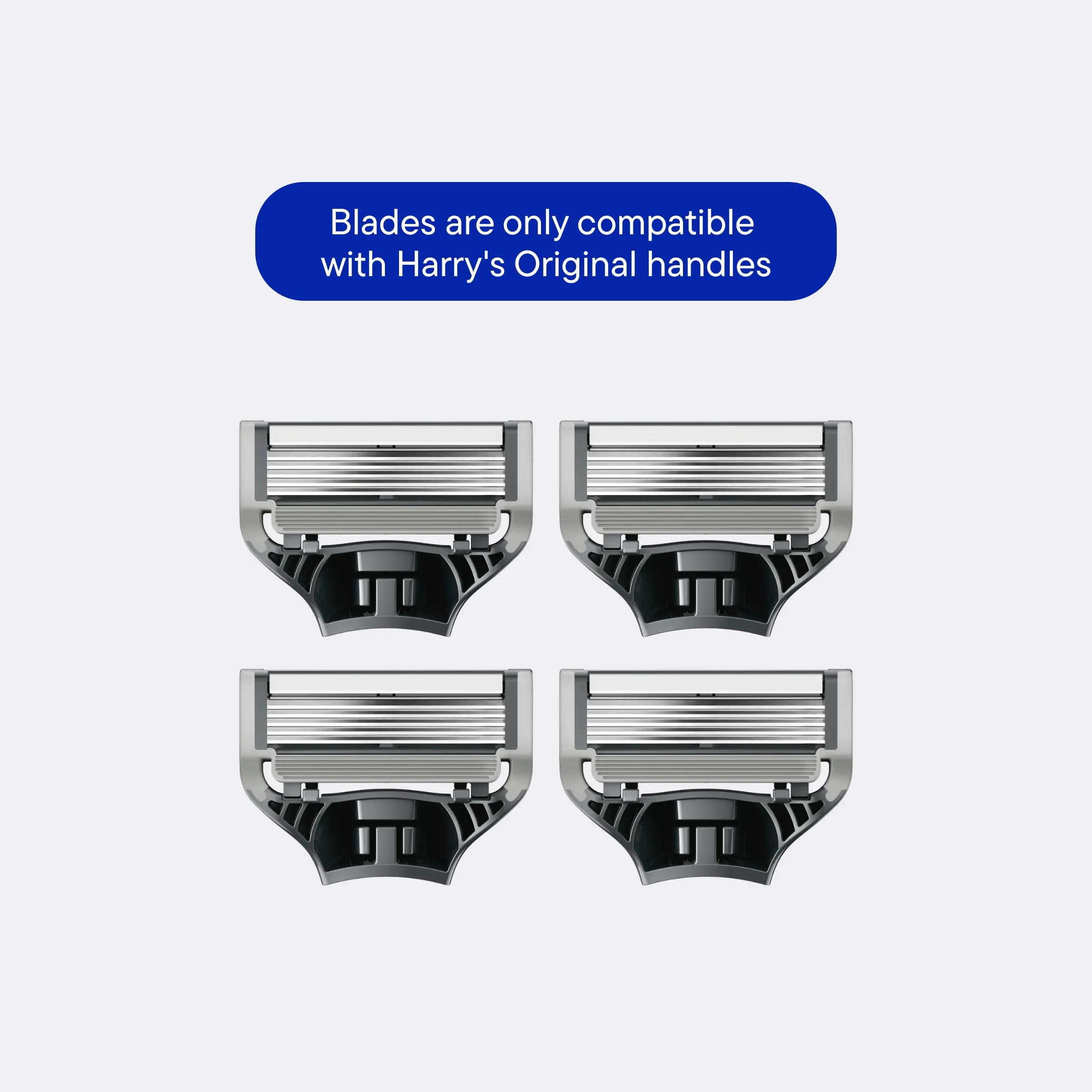 Harry's Blade Refills - 5 Sharp Blades, Lubricating Strip, Precision Trimmer Smooth Steel