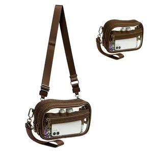 Clear Bag for Stadium Events Quilted Clear Purse for Women Stadium Approved PVC Crossbody Concert Bag small concert bag Stadium Approved Clear Bags Crossbody Purse Trendy for Concerts Sports Events