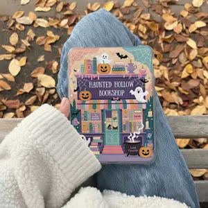 Haunted Bookshop Bookish Kindle Insert for Clear Case – Aesthetic Book Lover Decor | Cozy Reading Accessory
