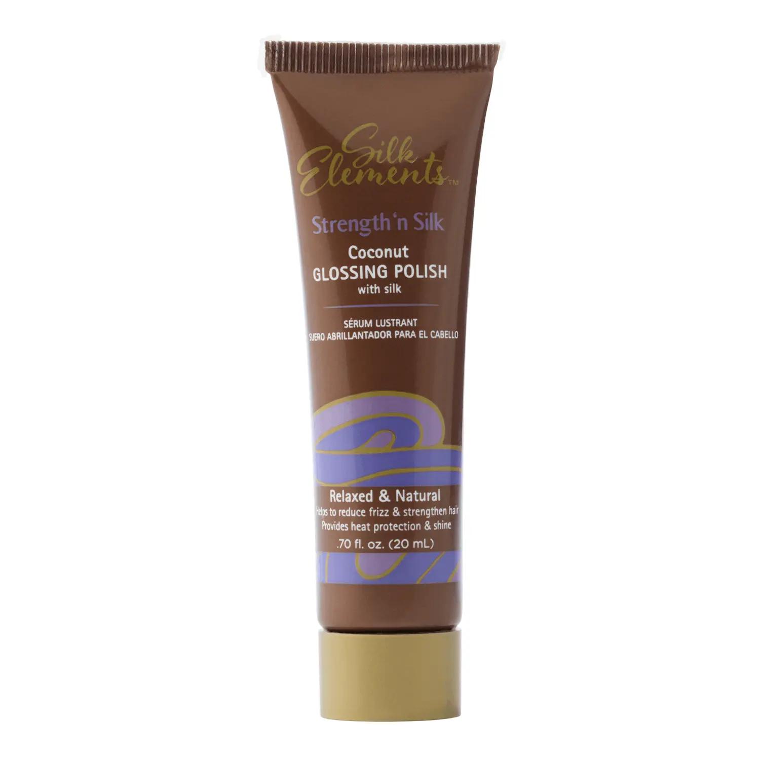 Silk Elements Strength 'n Silk Coconut Glossing Polish Travel Size .7 OZ, Silky, Smooth