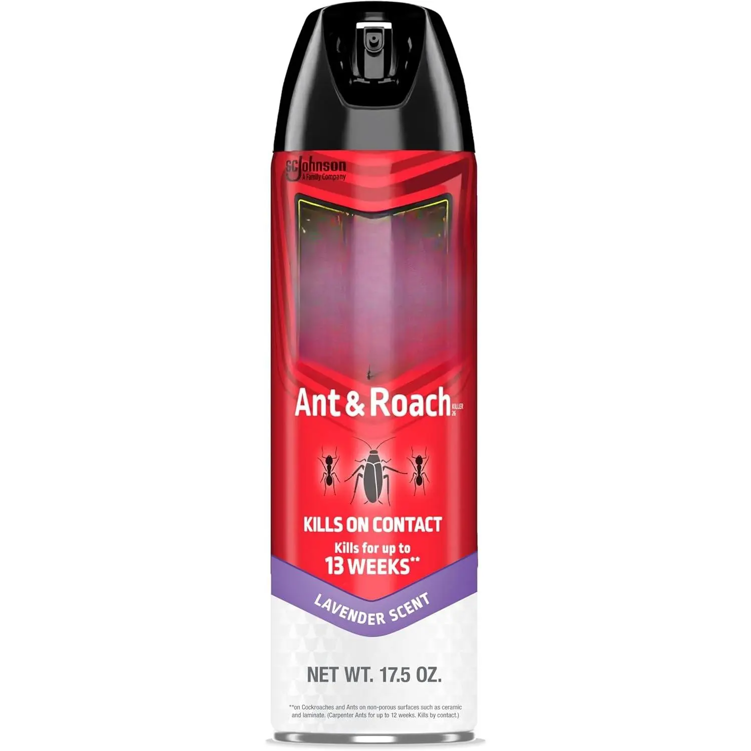 Ant & Roach Killer Spray for Listed Bugs, Keeps Killing for Weeks, Lavender Scent, 17.5 oz