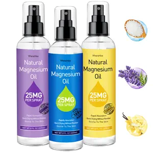 Natural Magnesium Oil Spray for Feet 8oz Size(25mg Magnesium Per Spray)-Organic Magnesium Oil-Unflavored Body Care Lavender Vanilla Comfort