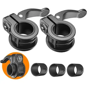Mini Barbell Clips 1 inch I Multi-Size Adjustable Barbell  I 1 inch Barbell ClampsIQuick Release Weight Clips Pair of Locking for Dumbbell Bar