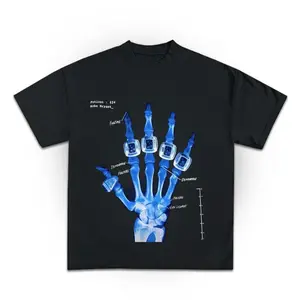 [100% Cotton] Kobe Bryant Broken Not Beaten X Ray Rings Blue Vintage Bootleg Graphic T Shirt Streetwear BLUE
