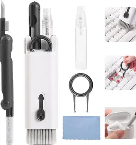 7 in 1  Cleaner kit, Cleaning Kit for  Keyboard Airpods MacBook iPad  iPod, Screen Dust Brush Including Soft Sweep, Swipe, Airpod Cleaner Pen, Key Puller and Spray Bottle