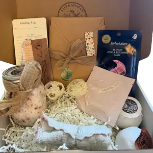 Deluxe Ritual Box - Curated Blind Date with a Book and Bath Experience Kit, Office Stationery & Supplies Gift