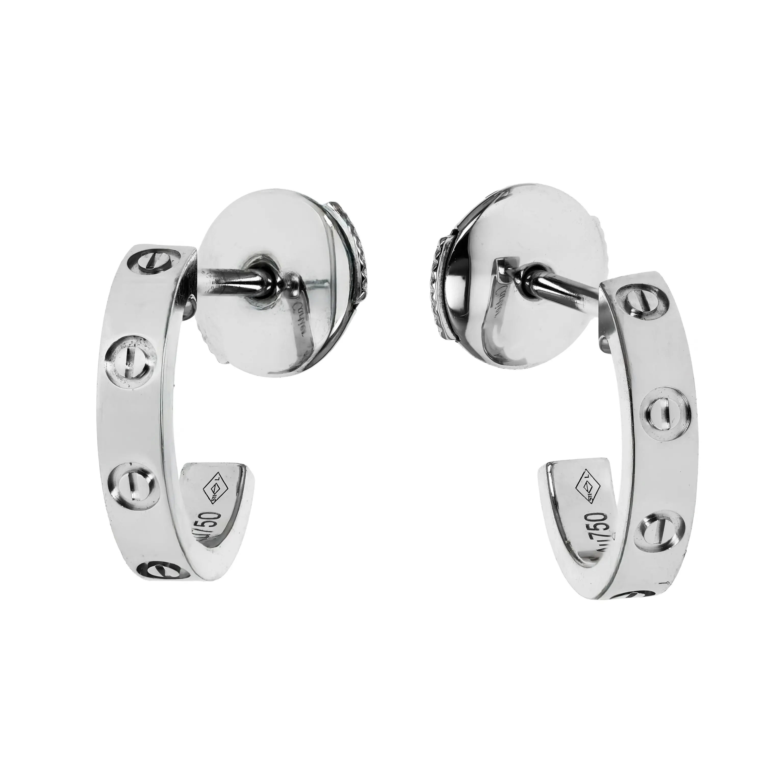 Pre-owned Cartier Love Mini Hoop Earrings