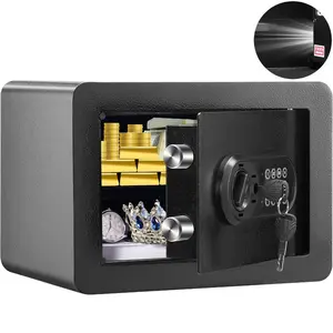 VEVOR Safe, 0.5 Cubic Feet Home Safe, Steel Security Safe with Digital Keypad and 2 Keys, Wall-Mounted Cabinet Safe Protect Cash, Gold, Jewelry, Documents for Home, Hotel, 13.8x 9.8x 9.8 inches