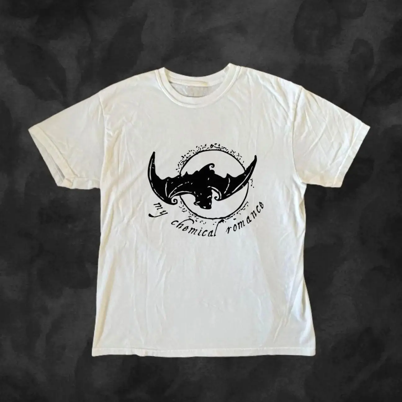 Hand screenprinted My Chemical Romance Bat Tee SAV UN1