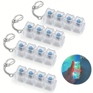 1-4 PCS Keyboard Fidget Toy, Keyboard Fidget Keychain 4-in-1 Keyboard Decompression Button Finger Clicker Toys, Button Stress Relief Fidget Gifts to Relief Stress
