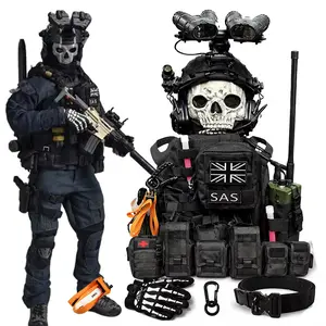 COD Ghost Full Set of Equipment Tactical MOLLE Combat Vest Chest Rig Set with Belt Vest for Call of Duty 19 Nightwar Cosplay
