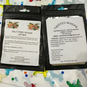 Salt free veggie dip mix
