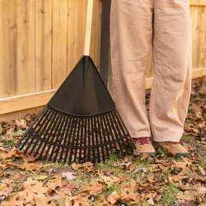 24-inch Wood and Poly Leaf Rake