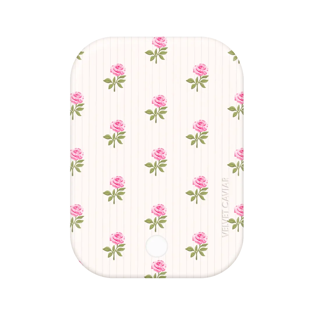 Velvet Caviar Pink Peony Floral MagSafe Portable Charger - Fast Charging, Strong Magnetic Grip, Aesthetic Phone Accessory, Chargeable Charging Solution for iPhone Smartphones