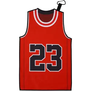 BIG TEETH Golf Towels for Golf Bags, Magnetic Golf Towel with Clip, Funny Golf Towel Basketball Jerseys Shapes, Sports Style Red NO.23