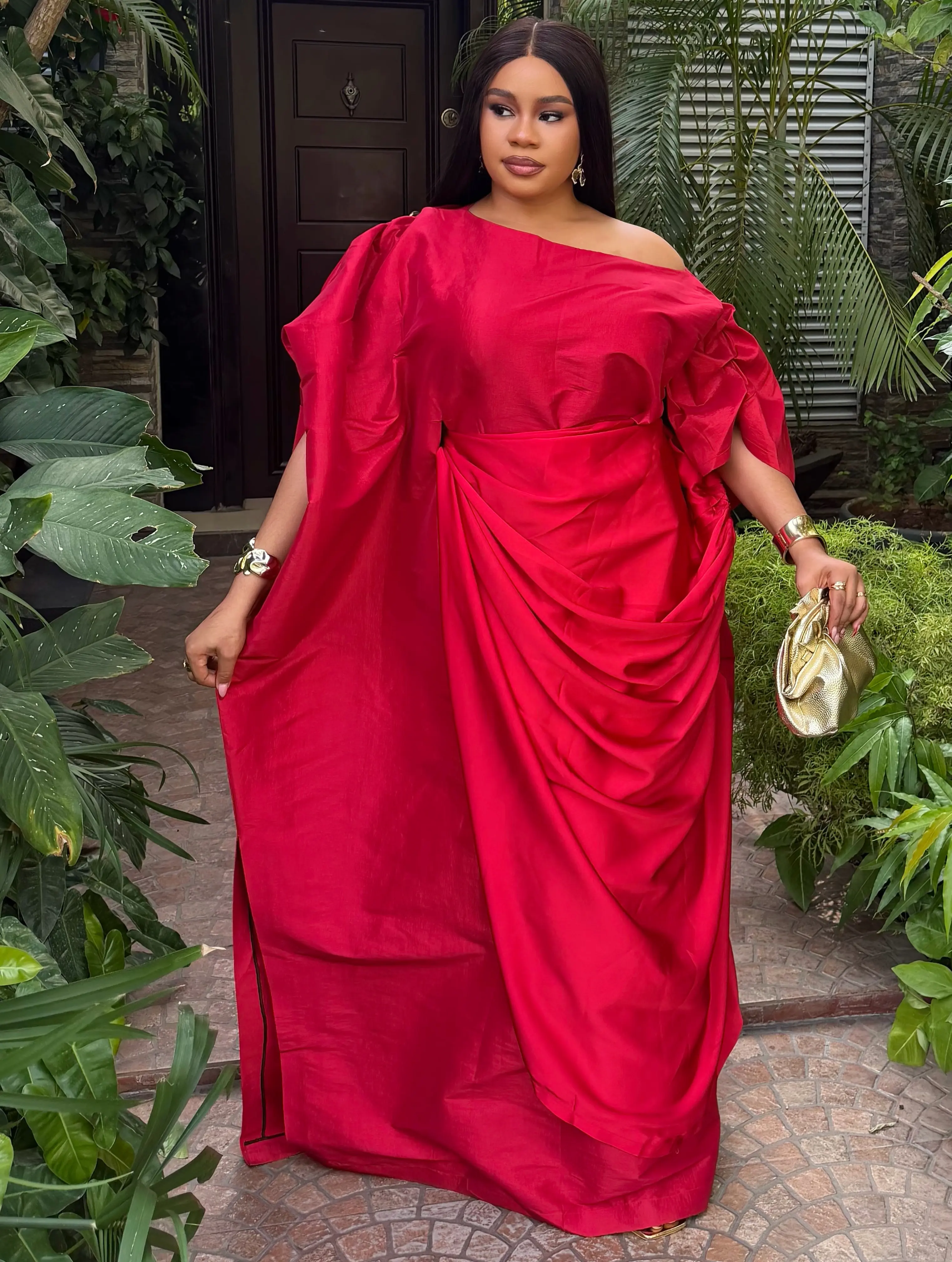 GODDESS DRAPE BUBU (RED)