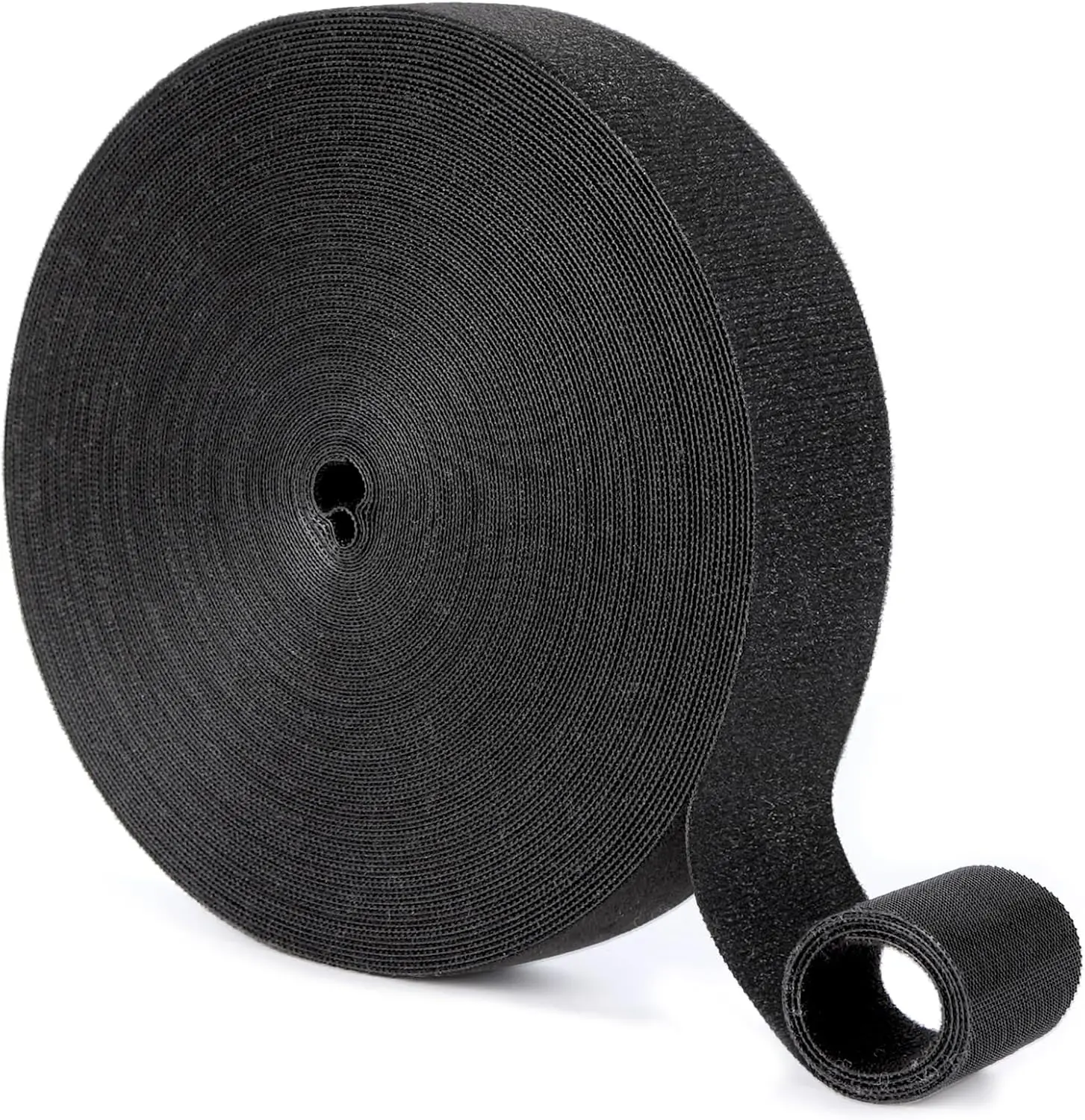 1/2In x 100Ft Nylon Double-Sided Hook and Loop Cable Tie Roll - Durable, Reusable, Adjustable, Custom-Length Wrap Fasteners for Cable Management, Home Workspace Cord & Wire Organization