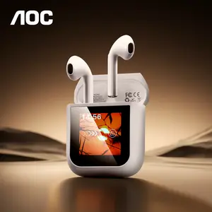 AOC ACT3504 Wireless Headphones Bluetooth 5.4 Earphones Noise Cancelling Audio Earbuds for Music & Phone Calls Waterproof Sports Electronics Headset with 360° Immersive Sound & Open-Ear Comfort