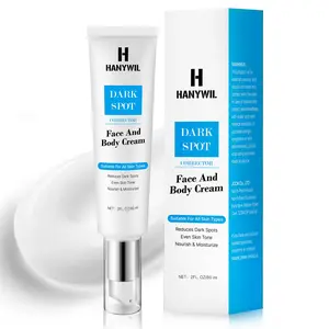 HANYWIL Dark Spot Corrector Cream with Retinol & Vitamin C - Visibly Reduce Dark Spots & Brighten Skin Tone for Face & Body - All Skin Types - 2 oz - Gentle