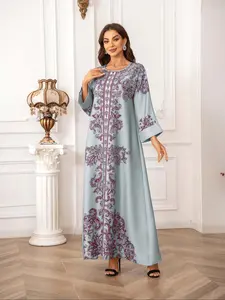 Women's Round Neck Dress, Elegant Long Sleeve Crew Neck Dress for Party Holiday Wedding, Ladies Clothes for All Seasons, Elegant Dresses