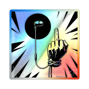 Middle Finger Earbud Tag