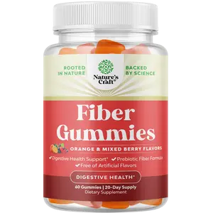 Nature's Craft Fiber Gummies - High Fiber Supplement Gummies Vitamins
