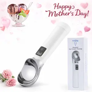FROSTJOY Mother's Day Gift Heated Ice Cream Scoop for Mom, Electric Rechargeable Ice Cream Scooper with Digital LED Display, 5000mAh USB, IP67 Waterproof, 2 Oz, Max 158℉, Easy Scoop for Hard Ice Cream