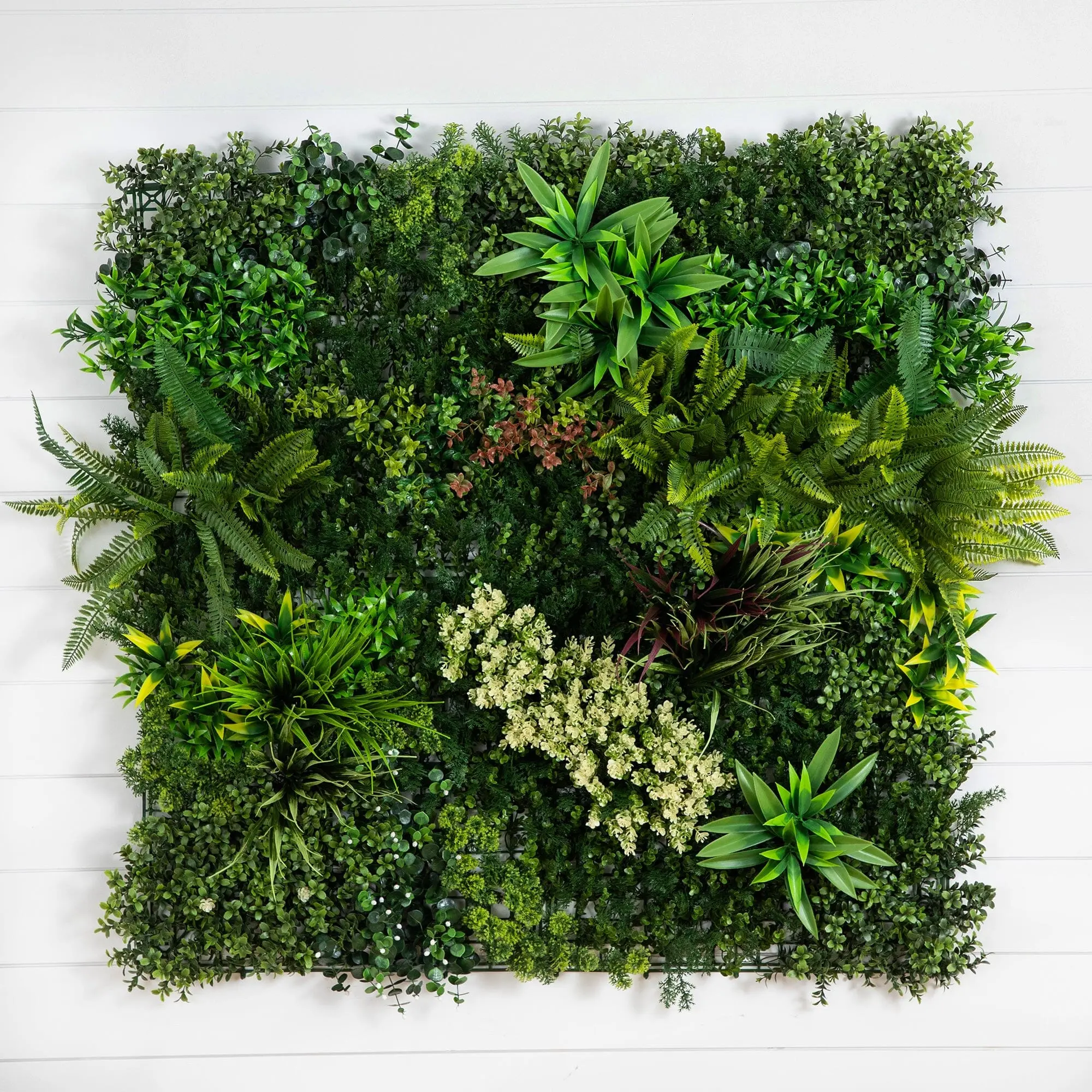 40in x 40in UV-Resistant Tropical Colorful Synthetic Artificial Plants Wall Panel - Wall Mount, Aesthetic Living Room Room Decor, Indoor-Outdoor Home Improvement Garden Supplies