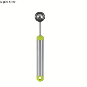 3PCS Stainless Steel Watermelon Scoop Spoon Utensil Set - Multi-Function Fruit Cutter, Long-Handle Melon Baller, Ice Cream Scoop, Dessert Spoon Kitchen Gadget for Summer Entertaining, Baking, Smoothie Bowls