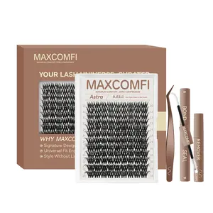 MaxComfi Astra Russian Lyra Downy Eyelash Extensions, Super Soft Thin Band, Voluminous Non-Bulky, Long-Lasting Waterproof, Beginner-DIY Friendly, for Natural Daily Wear, Makeup Products, Beauty & Personal Care Cosmetic Summervibes