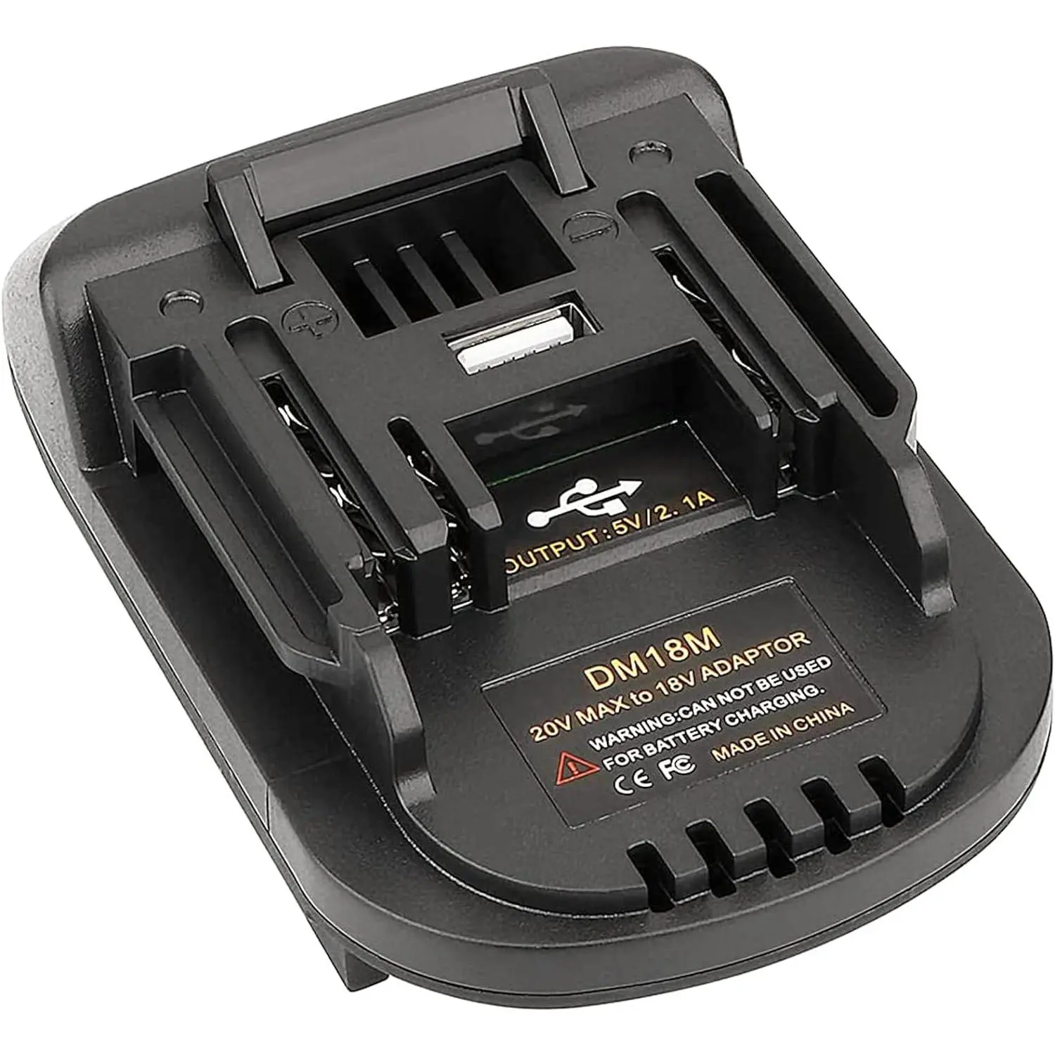 toolssetbox dewalt  Battery Adapter DM18M for Makita 18V Tools, for Dewalt 20V & for Milwaukee M18 18V Battery to Makita 18V Battery Tools, with USB Charging Port, Converter, Accessory