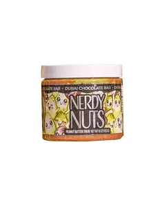 Nerdy Nuts Dubai Chocolate Bar – Rich Milk Chocolate with Creamy Peanut Butter Center – Sweet Snack Bonbon