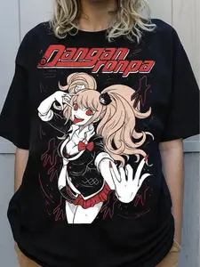 Danganronpa Junko Enoshima Graphic Tee | Retro Anime 90s Shirt