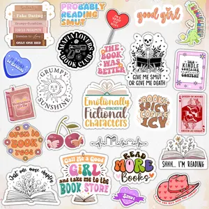 Book Sticker, 120pcs/set Smutty Bookish Sticker Pack for Readers, Vinyl Decals for Laptop Ipad Ebook Reader, Water Bottle, Gift for Girls