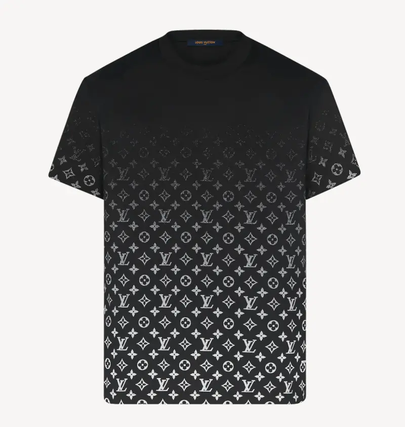 Louis Vuitton LVSE Logo Short Sleeve Tee Shirt Gradient Monogram Black White