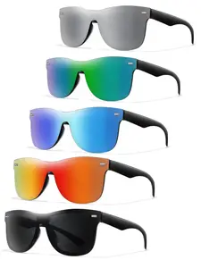 Unisex Simple Style Tinted Lens Sunglasses, Casual Flat Top Frame Glasses Trends 2024 for Women, Fashionable Sunglasses for Outdoor Activities for Daily Use