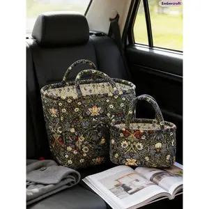 Car Storage Organizer Basket – Backseat Hanging Storage Bag for Car, Multi-Purpose Auto Organizer for Clothes, Books & Work Supplies, Space Saving Car Accessory for Travel, Road Trips, Daily Use