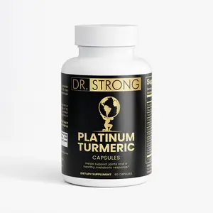 Dr. Strong Platinum Turmeric Capsules - 60 Count, Supports Joints & Metabolism with Turmeric Root Powder, Glucosamine, Boswellia Extract, & Piperine