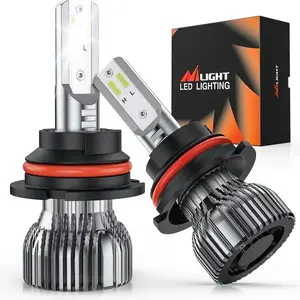 Nilight 9004/HB1 LED Headlight Bulbs E20 Series 50W 10000LM 6000K IP67 | 2 BULBS, Led Headlamp, Led Front Lights