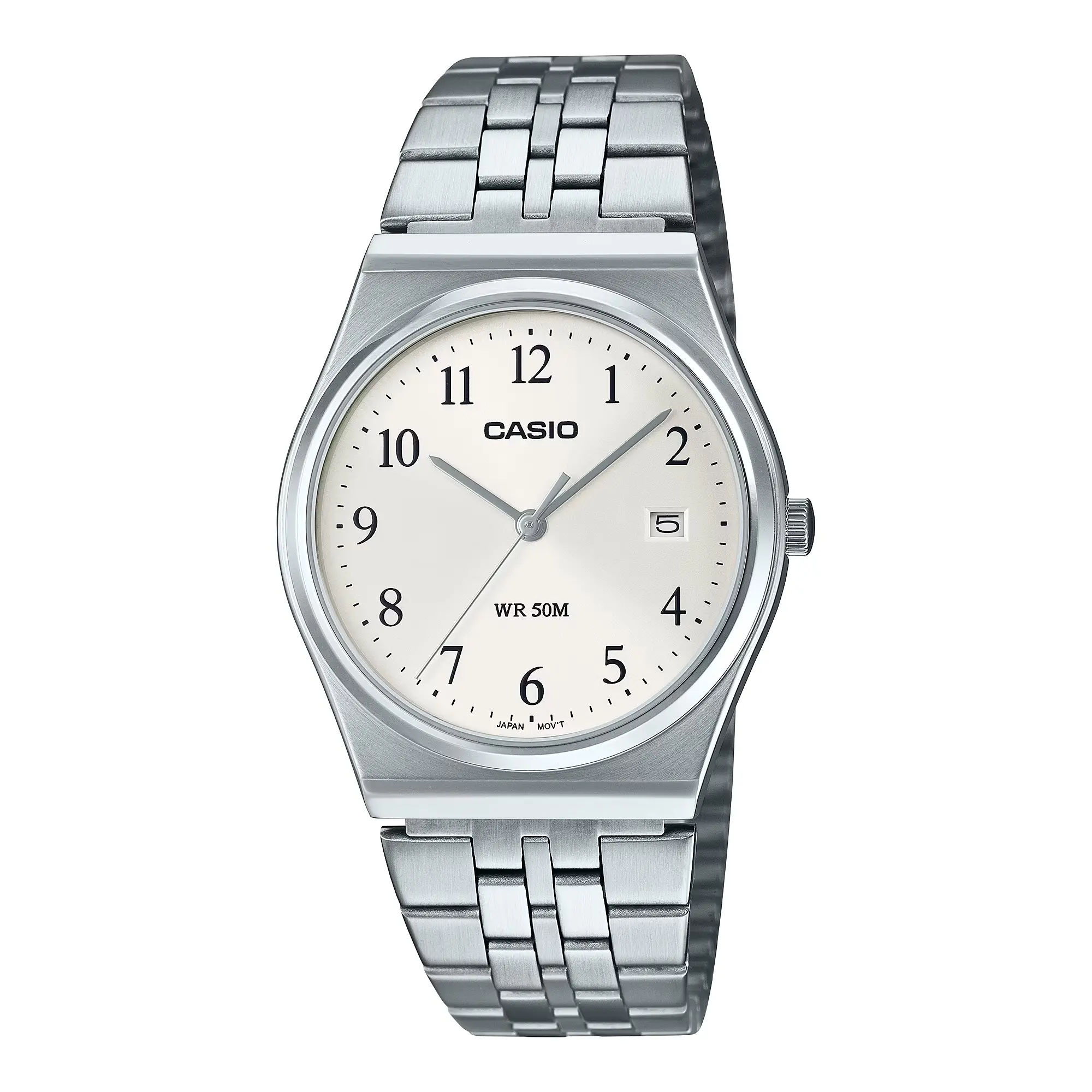 Casio Men’s Stainless Steel Watch with White Dial - MTP-B145D-7BVDF