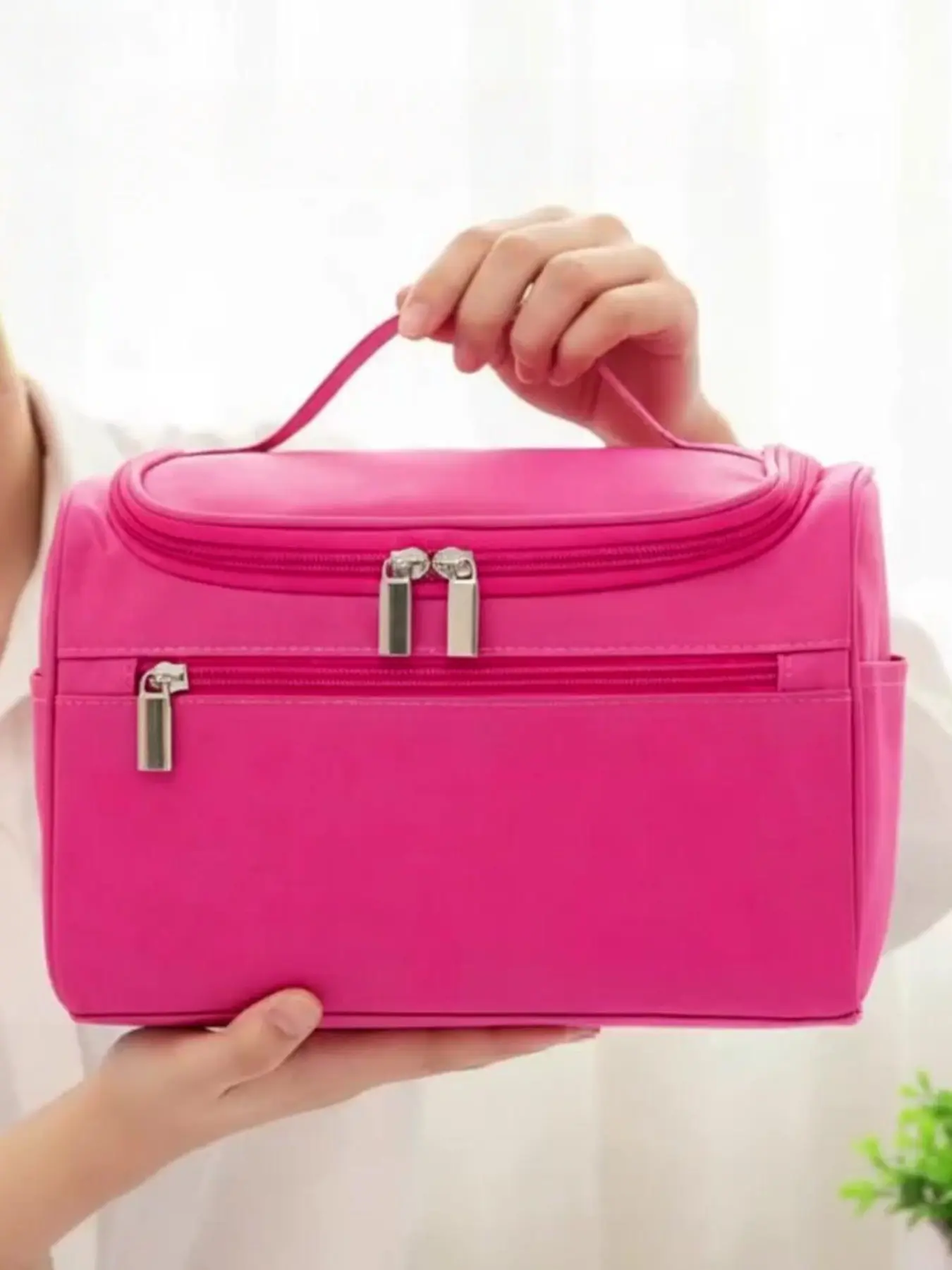 Large Capacity Toiletry Bag, Waterproof Toiletry Bag, Portable Makeup Bag, Zipper Makeup Organizer Pouch, Cosmetic Storage Bag for Travel, Handheld Cosmetic Pouch, Travel Cosmetic Bags, Travel Beauty Bag