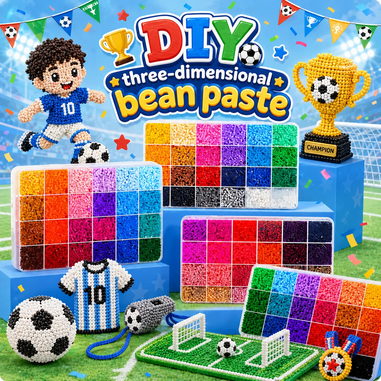 96-Color Fuse Beads Kit for Beginners, 2.6mm Plastic Pixel Art Beads Set with Upgraded Tools, Ironing Paper, Tweezers & DIY Accessories, Kids’ Craft Jewelry Making Toy Gift