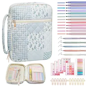 Bible Cover Case for Women Large Bible Cover with Durable Handle Quilted Design Bible Carrying Case for Girls Bible Study Supplies Accessories, Mother Day, Christmas Christian Gifts for Women, Office Accessories